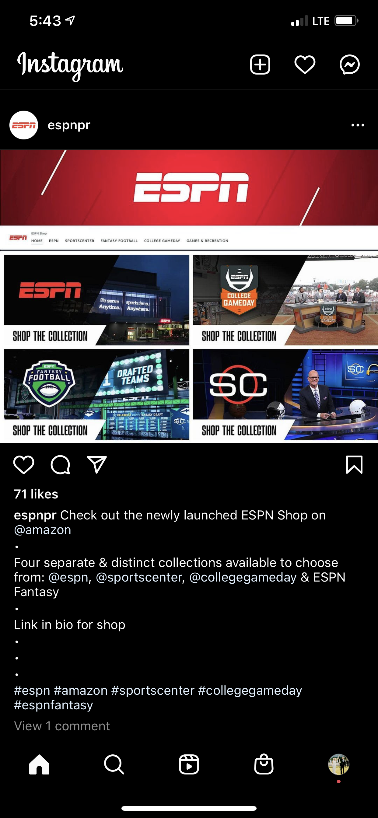 ESPN Amazon Shop